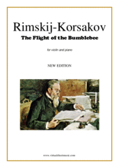 Cover icon of The Flight of the Bumblebee sheet music for violin and piano by Nikolai Rimsky-Korsakov, classical score, intermediate/advanced skill level