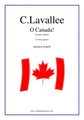 Cover icon of O Canada! (parts) sheet music for brass quintet by Calixa Lavallee, easy/intermediate skill level