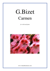 Cover icon of Carmen sheet music for violin and piano by Georges Bizet, classical score, intermediate skill level