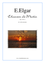 Cover icon of Chanson de Matin Op. 15 No. 2 sheet music for violin and piano by Edward Elgar, classical score, intermediate/advanced skill level