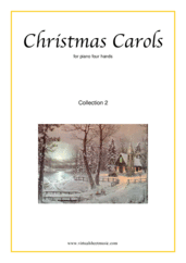 Christmas Carols, coll.2 for piano four hands - beginner sacred sheet music