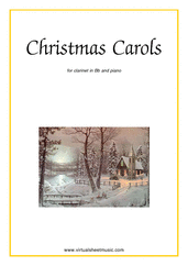 Cover icon of Christmas Sheet Music and Carols, coll.1 for clarinet and piano, easy skill level