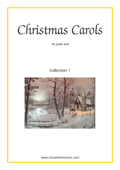 Christmas Carols (all the collections, 1-3) for guitar solo - adolphe adam guitar sheet music