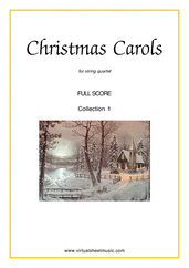 Christmas Carols (all the collections, 1-3) (f.score) for string quartet (or string orchestra) - christmas string quartet sheet music