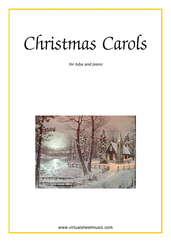 Cover icon of Christmas Sheet Music and Carols (all the collections, 1-3) for tuba and piano, easy skill level