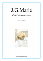 Cover icon of La Cinquantaine sheet music for violin and piano by Jean Gabriel Marie, classical wedding score, easy/intermediate skill level