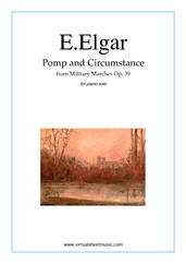 Pomp and Circumstance Op.39 for piano solo - intermediate edward elgar sheet music