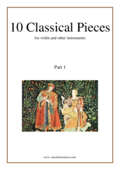 10 Classical Pieces collection 1 for violin solo or other instruments - luigi boccherini violin sheet music