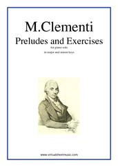 Cover icon of Preludes and Excercises sheet music for piano solo by Muzio Clementi, classical score, intermediate skill level