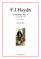 Cover icon of Concerto in C major (NEW EDITION) sheet music for cello and piano by Franz Joseph Haydn, classical score, intermediate/advanced skill level