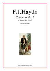Cover icon of Concerto in D major sheet music for cello and piano by Franz Joseph Haydn, classical score, intermediate/advanced skill level