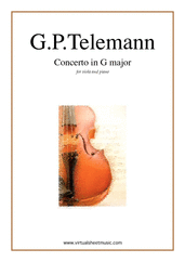 Concerto in G major for viola and piano - viola concerto sheet music