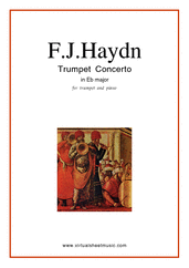 Cover icon of Concerto in Eb major sheet music for trumpet and piano by Franz Joseph Haydn, classical score, intermediate skill level
