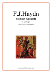 Cover icon of Concerto in Eb major sheet music for tuba and piano by Franz Joseph Haydn, classical score, intermediate skill level