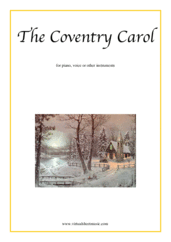 Cover icon of The Coventry Carol sheet music for piano, voice or other instruments, easy skill level