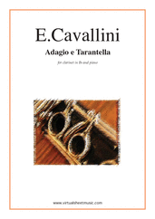 Cover icon of Adagio e Tarantella sheet music for clarinet and piano by Ernesto Cavallini, classical score, intermediate/advanced skill level