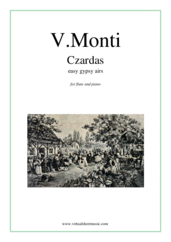 Cover icon of Czardas, gypsy airs sheet music for flute and piano by Vittorio Monti, classical score, intermediate/advanced skill level