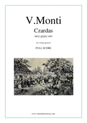 Cover icon of Czardas, easy gypsy airs (f.score) sheet music for string trio by Vittorio Monti, classical score, intermediate/advanced skill level