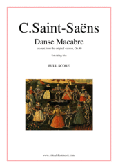 Cover icon of Danse Macabre (COMPLETE) sheet music for string trio by Camille Saint-Saens, classical score, easy skill level