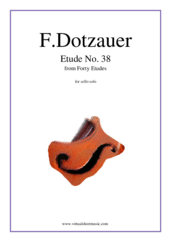 Cover icon of Etude No. 38 from Forty Etudes sheet music for cello solo by Friedrich Dotzauer, classical score, advanced skill level