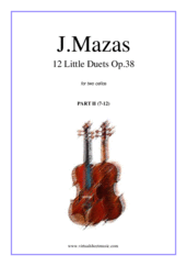 Cover icon of Little Duets Op.38, 12 - part II sheet music for two cellos by Jaques Fereol Mazas, classical score, easy/intermediate duet