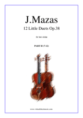 Cover icon of Little Duets Op.38, 12 - COMPLETE sheet music for two violas by Jaques Fereol Mazas, classical score, easy/intermediate duet