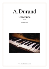 Cover icon of Chaconne Op.62 sheet music for piano solo by Auguste Durand, classical score, easy/intermediate skill level