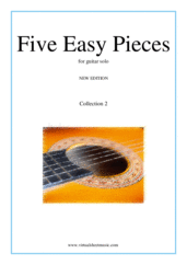 Five Easy Pieces (coll. 2) - NEW EDITION for guitar solo - easy edward grieg sheet music