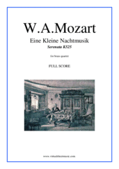 Cover icon of Eine Kleine Nachtmusik (COMPLETE) sheet music for brass quartet by Wolfgang Amadeus Mozart, classical score, advanced skill level
