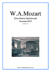 Cover icon of Eine Kleine Nachtmusik (parts) sheet music for flute trio by Wolfgang Amadeus Mozart, classical score, intermediate/advanced skill level