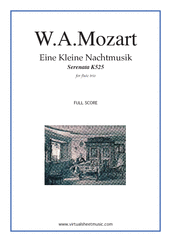 Cover icon of Eine Kleine Nachtmusik (COMPLETE) sheet music for flute trio by Wolfgang Amadeus Mozart, classical score, intermediate/advanced skill level