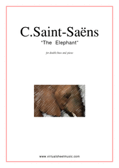 Cover icon of The Elephant sheet music for double-bass and piano by Camille Saint-Saens, classical score, easy skill level