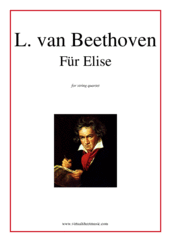 Cover icon of Fur Elise (parts) sheet music for string quartet by Ludwig van Beethoven, classical score, easy/intermediate skill level