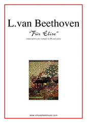 Cover icon of Fur Elise sheet music for trumpet and piano by Ludwig van Beethoven, classical score, intermediate skill level
