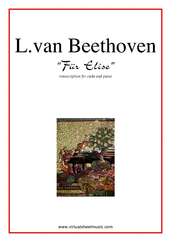 Cover icon of Fur Elise sheet music for viola and piano by Ludwig van Beethoven, classical score, easy/intermediate skill level
