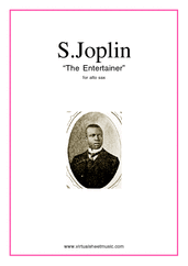 Cover icon of The Entertainer sheet music for alto saxophone solo by Scott Joplin, classical score, intermediate skill level