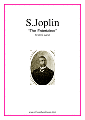 Cover icon of The Entertainer (parts) sheet music for string quartet by Scott Joplin, classical score, intermediate skill level