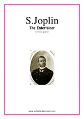 Cover icon of The Entertainer sheet music for wind quartet by Scott Joplin, classical score, intermediate skill level