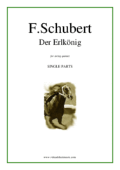 Cover icon of Der Erlkonig (parts) sheet music for string quintet by Franz Schubert, classical score, intermediate skill level