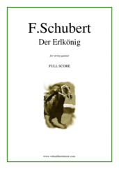 Cover icon of Der Erlkonig (f.score) sheet music for string quintet by Franz Schubert, classical score, intermediate skill level