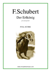 Cover icon of Der Erlkonig (f.score) sheet music for wind quintet by Franz Schubert, classical score, intermediate skill level