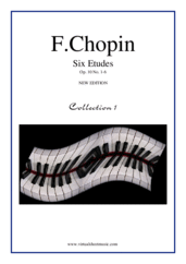 Cover icon of Etudes Op.10 No.1-6 (NEW EDITION) sheet music for piano solo by Frederic Chopin, classical score, advanced skill level