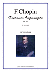 Fantaisie Impromptu Op.66 (New Edition) for piano solo - advanced frederic chopin sheet music