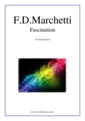 Cover icon of Fascination sheet music for flute and piano by Fermo Dante Marchetti, wedding score, intermediate skill level