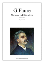Cover icon of Nocturne Op.33 No.1 sheet music for piano solo by Gabriel Faure, classical score, intermediate/advanced skill level