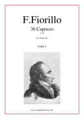 Cover icon of Caprices, 36 part I (1-9) sheet music for violin solo by Federigo Fiorillo, classical score, intermediate/advanced skill level