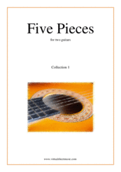 Cover icon of Five Pieces (coll. 1) sheet music for two guitars, classical score, intermediate duet