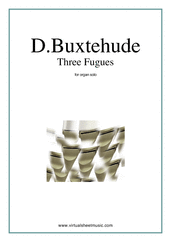 Cover icon of Three Fugues sheet music for organ solo by Dietrich Buxtehude, classical score, intermediate skill level