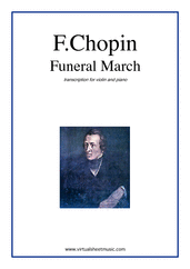 Cover icon of Funeral March sheet music for violin and piano by Frederic Chopin, classical score, intermediate skill level
