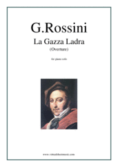 Cover icon of La Gazza Ladra (Overture) sheet music for piano solo by Gioacchino Rossini, classical score, intermediate skill level